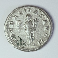 EMPIRE Gordian III Liberalitas Abacus Cornucopia Ancient Roman Silver Coin D1372