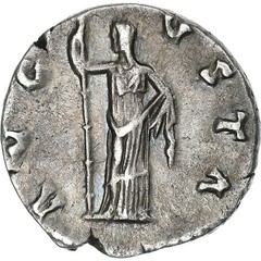 [#1271827] Diva Faustina I, Denarius, 141, Rome, Silver, AU, RIC:362
