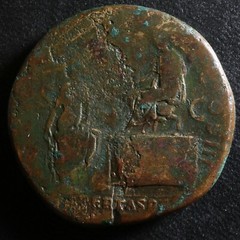 Hadrian Sestertius 119-120 Platform Rome RIC 568 Sesterce Hadrien