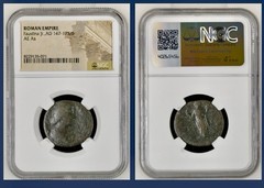Empress Faustina Jr NGC Certified Ancient Roman Coin 147-175 AD As Genuine