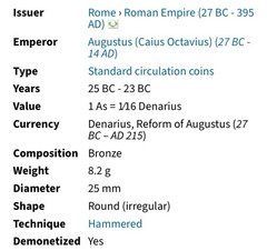 25BC-23BC Octavian Augustus P Carisius Leg Augusti Ancient Roman Very Rare Coin
