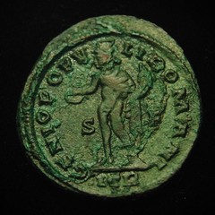 BI Follis Galerius as Cæsar Rv GENIO POPVLI ROMANI 12.00 g 28-9mm Trier AD 302-3