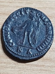 Roman Empire Galerio Maximiano Follis Cyzico Genio Aug Spl RR Auction Munthandel
