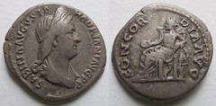 Sabina AR Denarius AD 128-136 CONCORDIA AVG Spes RIC 398 Roman Ancient Coin