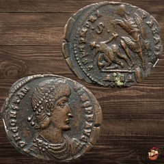 FEL TEMP REPARATIO coin – Constantius II – ALEXANDRIA Falling Horseman @e575