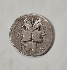 Roman Republic C.Fonteius, 114-113 BC. AR Denarius