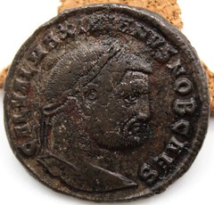 Roman Imperial | Galerius | AE Follis | Heraclea | 297-298 AD | Genius | 27.5 MM