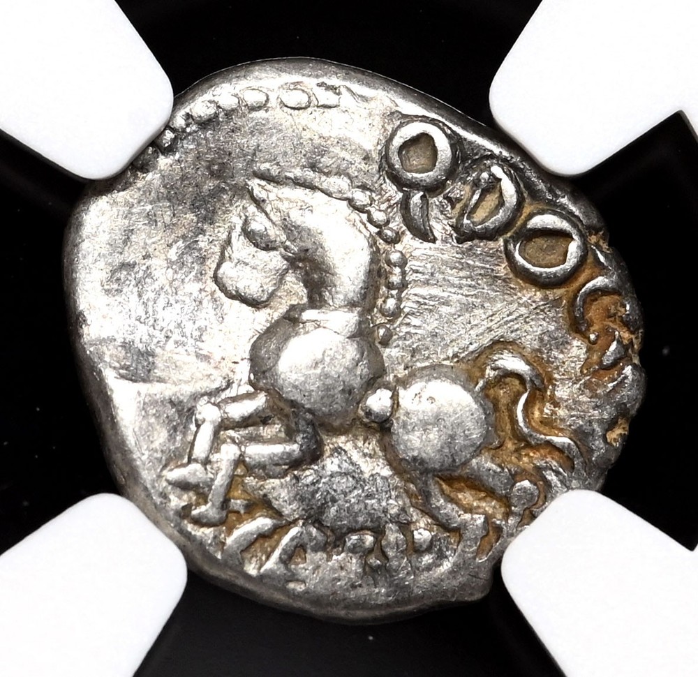 CELTIC, Central Gaul. Sequani. 1st Century BC. Quinarius, Q DOCI, NGC VF