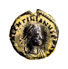 Valentinian II AE4 Antioch Vows Wreath 383 AD Authentic Roman Coin VOT MVLT