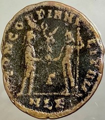 Ancient Roman Coin 284AD-305AD Emperor Diocletian Concordia Militum Genuine Nice