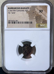 ROMAN EMPIRE. Barbarous Radiate, 3rd-5th Century AD, AE Unit, NGC Certified XF