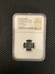 Ancients Roman Empire Constantius II, AD 337-361 AE4 (BI Nummus) NGC VG
