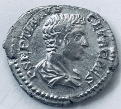 Roman Empire Geta Eptimius 198-209 AD AR Denarius Issued as Caesar 3.4 g