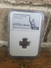 Eastern Roman Empire – Arcadius (AD 383–408) AE3 Nummus – NGC Ancient Certified