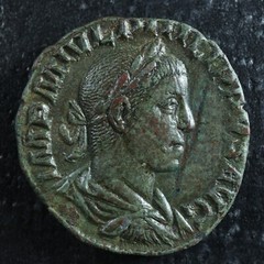 Philip II Sestertius 246-249 RIC 267A Philip the Arab and Philippe II seated