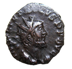 GALLIC EMPERORS. TETRICUS I, 271-274 AD. AE ANTONINIANUS, COLOGNE. SPES REVERSE.