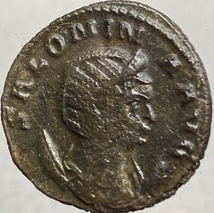 Female Roman Empress Cornelia Salonina Coin 253AD-268AD Roman Empire Pudicita