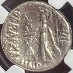 Cappadocian Kingdom 96BC-63BC Ancient Drachm Coin NGC Graded Ariobarzanes I ChF