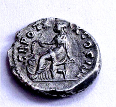 138-161 AD ROMAN SILVER COIN DENARIUS, ANTONINUS PIUS ROME 155-156 XF