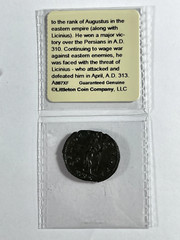 Ancient Roman coin Maximinus 11 (AD 305-313) (#191) Bronze Follis.