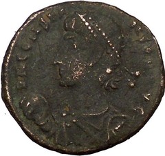 Constans Gay Emperor Constantine the Great son with labarum Roman Coin i35509