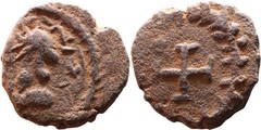 💵*RARE*VANDALS-MIGRATION PERIOD-11mm/1.01g-CH F /VF-CROSS-IIIII-5TH/6TH CENTURY