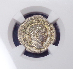 (213-217 AD) Roman Empire – AR Denarius of Caracalla, RIC IV.I 311b, NGC ChXF.