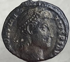 Nice Details Ancient Roman Coin 347-348 AD Constantius II Wreath Genuine