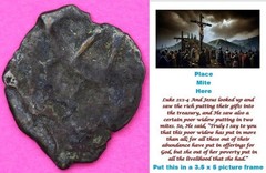 Widows Mite Coin Holy Land Artifact Free Display Card Jesus Christ Lifetime i248