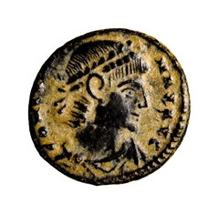 RARE Unusual Title CONSTANTINE II. 337-340 AD. Æ Follis Alexandria Gloria Coin