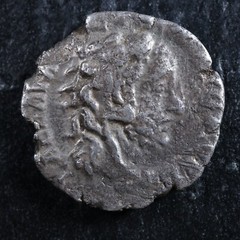 Commodus wearing lion-skin Denarius 191-192 Rome RIC 251 Club of Hercules