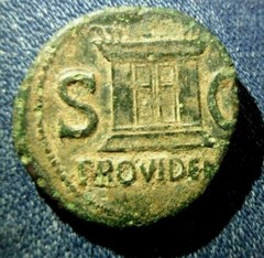 Ancient Rome Divus Augustus A E Provident Under Tiberius 22-30 AD Estate # 284