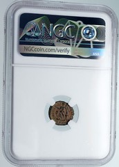 ARCADIUS 388AD OLD Ancient VINTAGE Roman Coin VICTORY Angel Captive NGC i89533