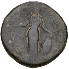 Roman Bronze Sestertius – Rome 147-175 – FAUSTINA II