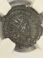 NGC AU Victorinus Gallic Empire Double Denarius Roman Ancient