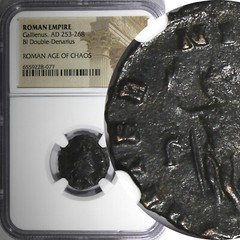 ROMAN.Gallienus AD 253-268 BI Double-Denarius / Rev: SOL SUN NGC (077)