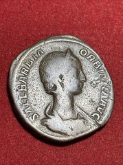 ORBIANA wife of SEVERUS ALEXANDER 225AD Rome Sestertius Roman Rev Concordia