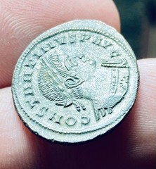 Constantine I AE Follis Lyons AD 321, SILVERED & SHARP, SUNBURST, P AVG, N/MS!