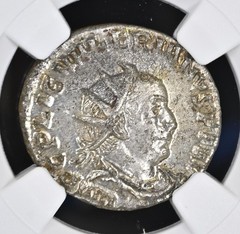 EMPIRE Valerian I Liberalitas NGC Choice AU Antoninianus Ancient Roman Coin D922