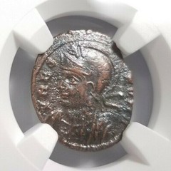 She-Wolf Twins Constantine NGC XF Roman Empire Nummus Remus Romulus Epfig Hoard