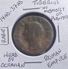 Emperor Tiberius 14-37AD Provident Altar SC Scarce Roman Coin Memory of Augustus