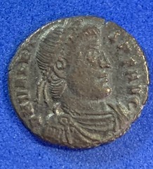 Valens AE3 Roman Bronze — GLORIA ROMANORVM — Thessalonica — 364–367 AD