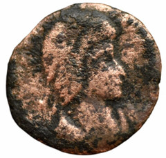 AUTHENTIC UNIDENTIFIED LATE ROMAN COIN – F CONDITION – AE 15mm 2GR