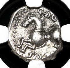 CELTIC, Central Gaul. Sequani. 1st Century BC. Quinarius, Q DOCI, NGC XF