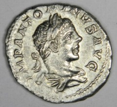 218-222 AD ROMAN EMPIRE ELAGABALUS/LAETITIA SILVER DENARIUS! BU UNC! INV#2