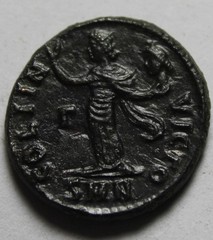 Licinius Follis 311AD Sun God Sol Serapis head RARE Original Ancient Roman coin