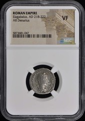 Elagabalus, AD 218-222 ROMAN EMPIRE AR Denarius NGC VF20
