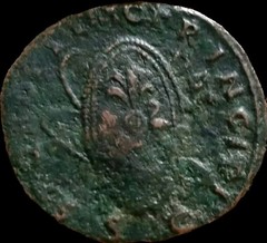 Trajan 98-117 AD .AE AS Oval SHIELD . Rome .Cr 103-111 AD. Roman Empire. Rare