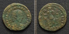 *Valentinian II, Ancient Roman Coin w/Description Card[E12849]7y4
