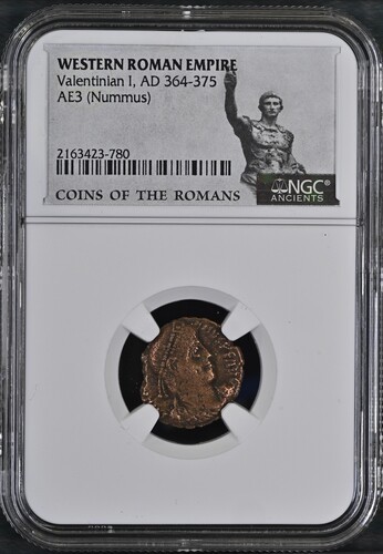 Western Roman Empire, Valentinian I, AD 364-375 AE3 Nummus, NGC Certified